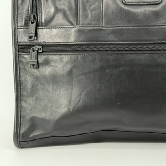 Tumi Leather Briefcase Laptop Bag, Luggage Tag, ID Wallet Black Business Travel - Picture 8 of 16